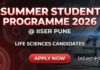 Student Summer Research Programme 2026 at IISER Pune – Apply Now Apply for the IISER Pune Student Summer Student Programme 2026. A Research Internship for UG and PG Students across Science Disciplines.