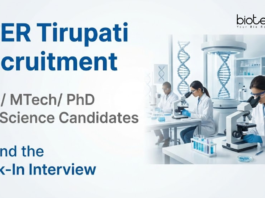 IISER Tirupati Recruitment 2026 Offers Research Jobs for Candidates Seeking a Career in Life Sciences through a Technical Officer Role.
