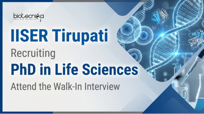 IISER Tirupati (3) Research Jobs under IISER Tirupati Recruitment Offer Life Science Research Opportunities for PhD Holders in Virology Related Projects.