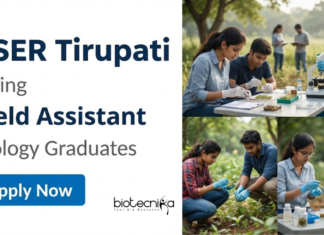 Research Jobs at IISER Tirupati – Biology Candidates Apply Now Apply for Research Jobs under IISER Tirupati Recruitment 2026. Walk-in Interview for Field Assistant Biology Jobs in Ecology Research.