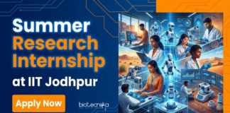 Apply for the SURAJ Summer Undergraduate Research Internship for under IIT Jodhpur Recruitment and Build a Strong Life Science Career.