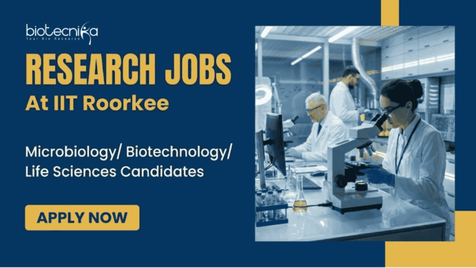 IIT Roorkee (1) Research Jobs under IIT Roorkee Recruitment. Apply for ICMR Project Research Scientist Role and Build your Career in Life Sciences.