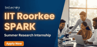 IIT Roorkee SPARK Summer Research Internship offers ₹3000/week stipend with Hands-On Life Science Research Experience