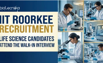 Life Science Research Jobs at IIT Roorkee | Attend the Walk-In Interview Research Jobs at IIT Roorkee Recruitment 2026. Apply for Research Associate Post to Advance your Research Career in Life Science