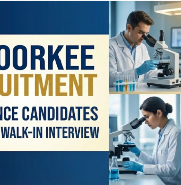 Life Science Research Jobs at IIT Roorkee | Attend the Walk-In Interview Research Jobs at IIT Roorkee Recruitment 2026. Apply for Research Associate Post to Advance your Research Career in Life Science