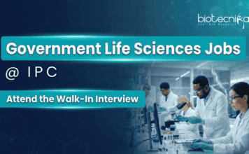 Government Jobs for Life Sciences | Earn Upto Rs. 35,000/- PM | Attend the Walk-In Interview at IPC IPC Recruitment Announces Government Jobs for Life Sciences. Biochemistry Candidates Attend the Walk-In Interview.