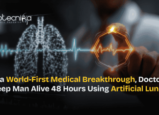 In a World-First Medical Breakthrough, Doctors Keep Man Alive 48 Hours Using Artificial Lungs World-first medical breakthrough patient kept alive 48 hours using artificial lungs support system