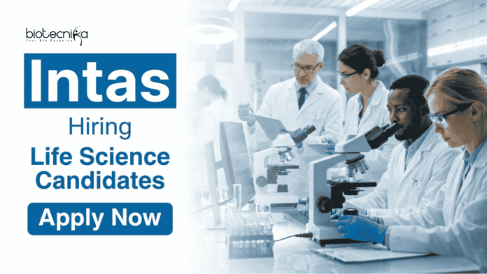 Intas (1) Intas Career Hiring for QC Jobs in MSAT at Ahmedabad. Apply for Life Sciences Jobs in Biopharma Analytical Development and HPLC Roles.