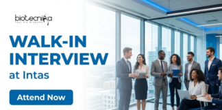 Life Science Job Vacancies at Intas | Attend the Walk-In Interview Intas Career 2026. Walk-in Drive for Executive Roles in Biopharma Manufacturing for Experienced Professionals Seeking Life Science Jobs.