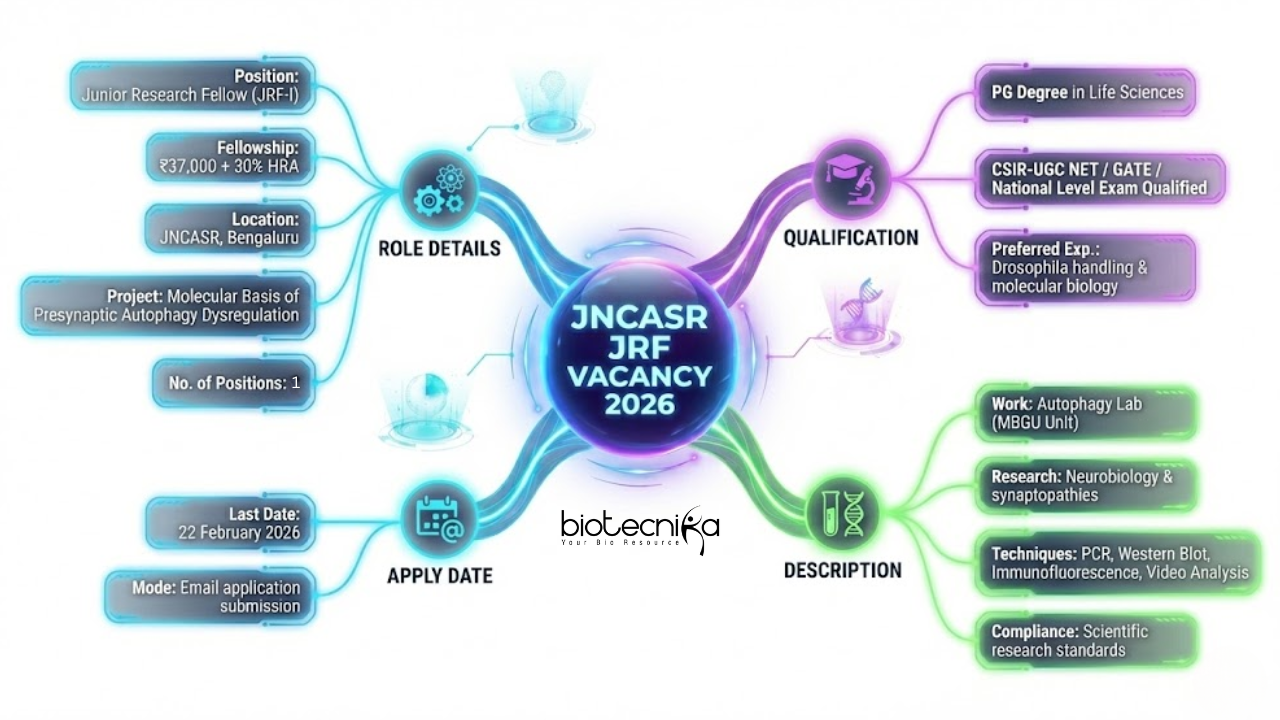 JNCASR Recruitment 2026 for Junior Research Fellow