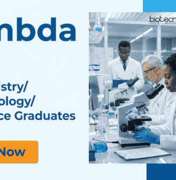 Biotechnology Jobs at Lambda | Apply Now for Career in Life Sciences Biotechnology Jobs at Lambda Ahmedabad: Apply for Executive Role and Kickstart your Career in Life Sciences.
