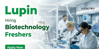 Biotech Freshers Job. Lupin Career Offers Hands-On Bioprocessing Roles in Pune for Graduates Seeking Biotechnology Jobs in GMP Manufacturing.