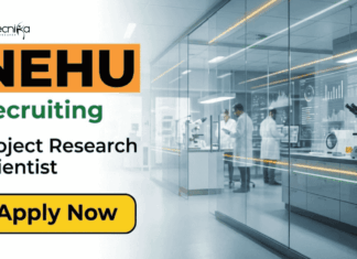 Government Research Jobs at NEHU | Apply Now for Career in Biotechnology Government Research Jobs under NEHU Recruitment. Apply for ICMR Project Research Scientist Role and Grow your Career in Biotechnology.