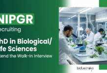 Research Associate Jobs at NIPGR – Walk-In Interview for Life Science Candidates | Attend Now Research Associate Jobs at NIPGR Recruitment Offer PhD holders a Strong Career in Life Science through Plant Genome Research Projects.