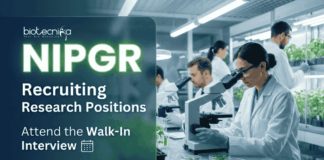 BRIC-NIPGR Recruitment announced Walk-In Interview. Apply for Exciting Research Jobs and advance your Career in Life Sciences.