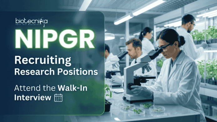 NIPGR (2) BRIC-NIPGR Recruitment announced Walk-In Interview. Apply for Exciting Research Jobs and advance your Career in Life Sciences.