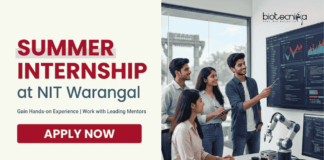 NIT Warangal Summer Internship Programme 2026 | Biotech Apply Now NIT Warangal Summer Internship 2026: Apply for Biotechnology Internship & Gain Research Experience to Build a Strong Career in Life Science.