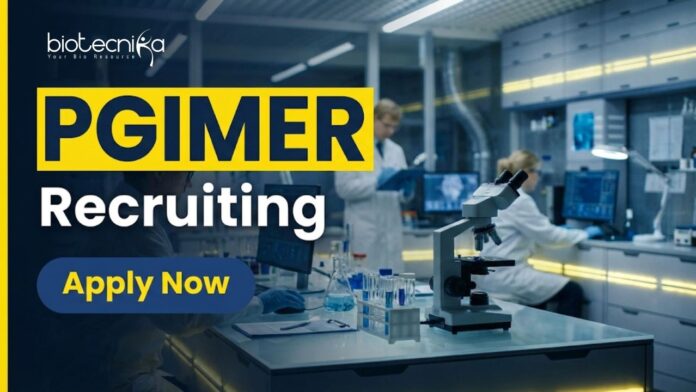 PGIMER (5) PGIMER Recruitment 2026 offers Research Jobs for Life Science Graduates under ICMR Funded Projects in Pharmacology at PGIMER Chandigarh.