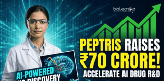 Peptris raises ₹70 crore in Series A to scale its AI-powered Drug Discovery platform and Advance programs toward Clinical Development.