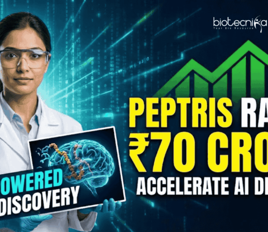 Peptris raises ₹70 crore in Series A to scale its AI-powered Drug Discovery platform and Advance programs toward Clinical Development.