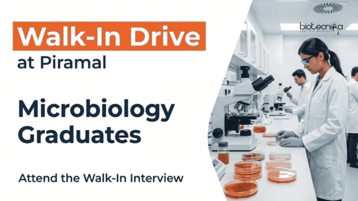Piramal MSc Microbiology Jobs at Piramal Pharma. Apply for Quality Control Jobs via Walk-in Drive 2026 in Mahad, Maharashtra.