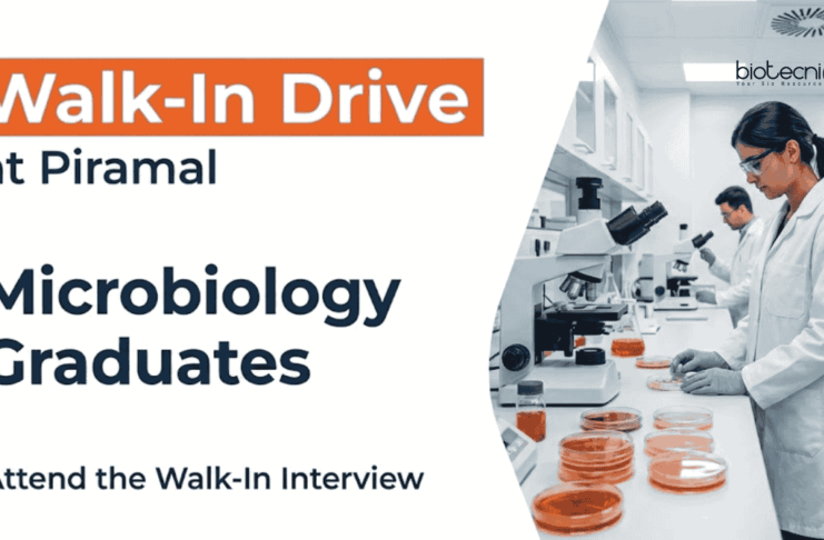Attend the Walk-In Interview at Piramal for MSc Microbiology Jobs MSc Microbiology Jobs at Piramal Pharma. Apply for Quality Control Jobs via Walk-in Drive 2026 in Mahad, Maharashtra.