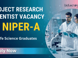 Comp Biology Project Research Scientist Job at NIPER – Applications Invited Project Research Scientist Jobs NIPER Recruitment Ahmedabad Biotechnology