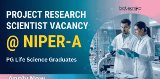 Comp Biology Project Research Scientist Job at NIPER – Applications Invited Project Research Scientist Jobs NIPER Recruitment Ahmedabad Biotechnology