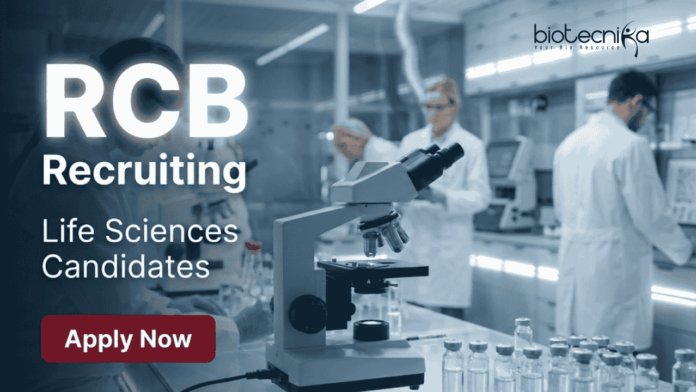RCB (3) RCB Recruitment 2026 announced Project Associate Jobs offering an excellent Career in Life Sciences under DBT Biosafety Support Unit project.