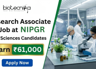 Research Associate Job at NIPGR. Life Sciences, Biotechnology, Molecular Biology & related fields Candidates, Apply Now And Earn ₹61,000.