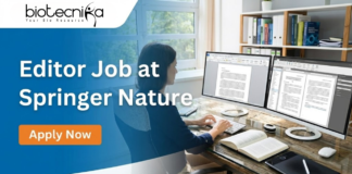 Editor Job at Springer Nature. Molecular Biology, Cell Biology, or related Life Sciences Candidates, Apply Now.