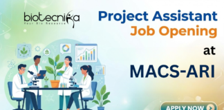 Project Assistant Job at MACS-ARI, Pune. Bachelor's in Microbiology & Biotechnology Candidates, Apply Now.