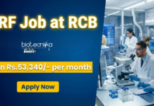SRF Job at RCB. Biotechnology & Life Sciences Candidates, Earn Rs.53,340/- per month. Attend The Walk-in Interview