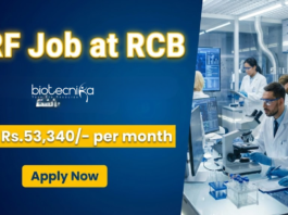 SRF Job at RCB. Biotechnology & Life Sciences Candidates, Earn Rs.53,340/- per month. Attend The Walk-in Interview