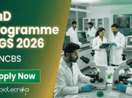 PhD Programme at National Centre for Biological Sciences (NCBS-TIFR). Biology Candidates, Apply Now and Earn Rs. 37,000 per month.
