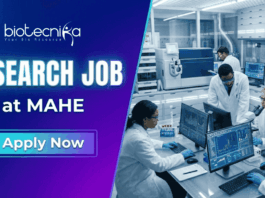 Research Job at MAHE. Life Sciences Candidates, Apply Now and Earn ₹56,000 per month. ICMR Project on Sepsis & Coagulopathy.