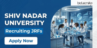 Apply for JRF Vacancy at Shiv Nadar University under DBT project. Ideal Research Jobs to Build a Strong Agriculture Career.