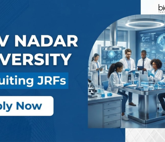 Apply for JRF Vacancy at Shiv Nadar University under DBT project. Ideal Research Jobs to Build a Strong Agriculture Career.