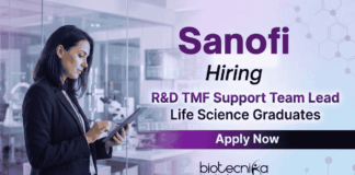 Sanofi Hiring R&D eTMF Team Lead – Life Science Job | Apply Now Sanofi Careers hiring for R&D eTMF Job in Hyderabad – Leadership Life Science Job in TMF support.