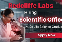 Scientific Officer Job at Redcliffe Labs – Diagnostics Role | Life Science Jobs Scientific Officer Job at Redcliffe Labs Careers – Life Science Jobs in Noida Diagnostics Lab