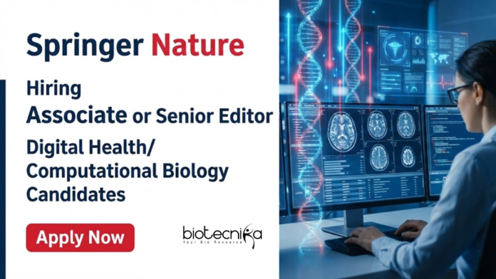 Springer Nature Apply for Scientific Editor Jobs at Springer Nature and Explore Computational Biology Jobs with Nature Communications in Pune or Shanghai.