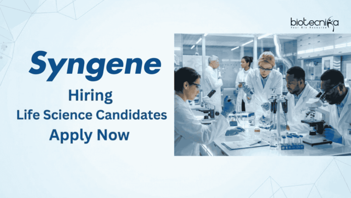 Syngene (5) Explore Biotechnology Jobs at Syngene Career Portal. Apply for Principal Scientist Role in Molecular Biology Field.