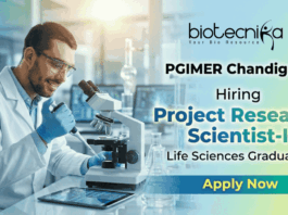 Project Research Scientist Jobs PGIMER recruitment Research Jobs microbiology vacancy Chandigarh