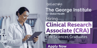Clinical Research Associate Job at George Institute | Apply Now Clinical Research Associate job George Institute life science jobs Clinical Research jobs Delhi