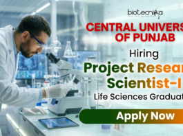 Project Research Scientist Job at CUP Recruitment 2026 | Life Science Research Opportunity Scientist jobs CUP recruitment life science research Project Research Scientist Punjab