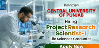 Project Research Scientist Job at CUP Recruitment 2026 | Life Science Research Opportunity Scientist jobs CUP recruitment life science research Project Research Scientist Punjab