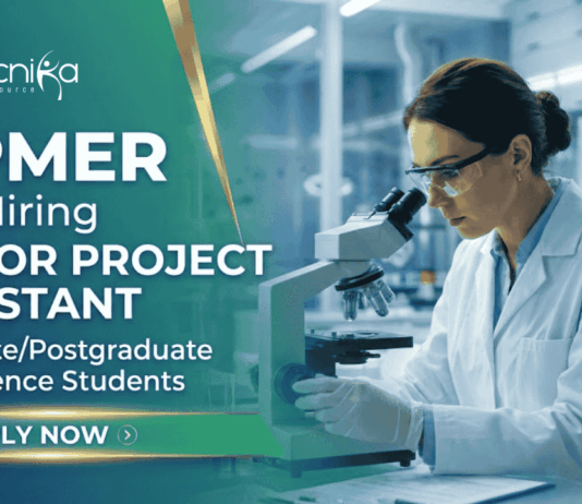 JIPMER recruitment Senior Project Assistant ICMR project jobs research assistant vacancy Puducherry