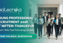 Young Professional Recruitment 2026 at NIFTEM-T | Attend the Walk-In Interview Young Professional recruitment NIFTEM recruitment food technology jobs walk-in interview 2026