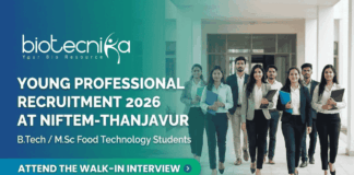Young Professional Recruitment 2026 at NIFTEM-T | Attend the Walk-In Interview Young Professional recruitment NIFTEM recruitment food technology jobs walk-in interview 2026
