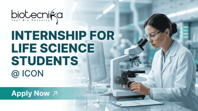Internship for life science students at ICON careers Chennai office internship